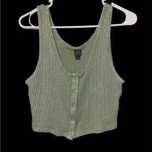 Wild Fable Green Cropped Tank Top